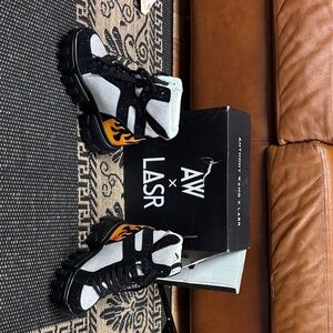 Anthony Wang x LASR Black and White High-Top Sneakers women’s 7.5